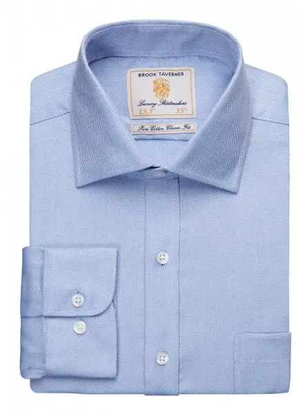 Altare Single Cuff Shirt-Blue H/B