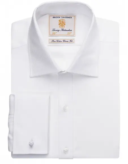 Andora Double Cuff Shirt-White H/B