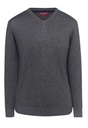 Boston V Neck Jumper-Charcoal