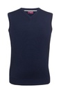 Detroit S/less V Neck Jumper-Navy