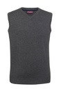 Detroit S/less V Neck Jumper-Charcoal