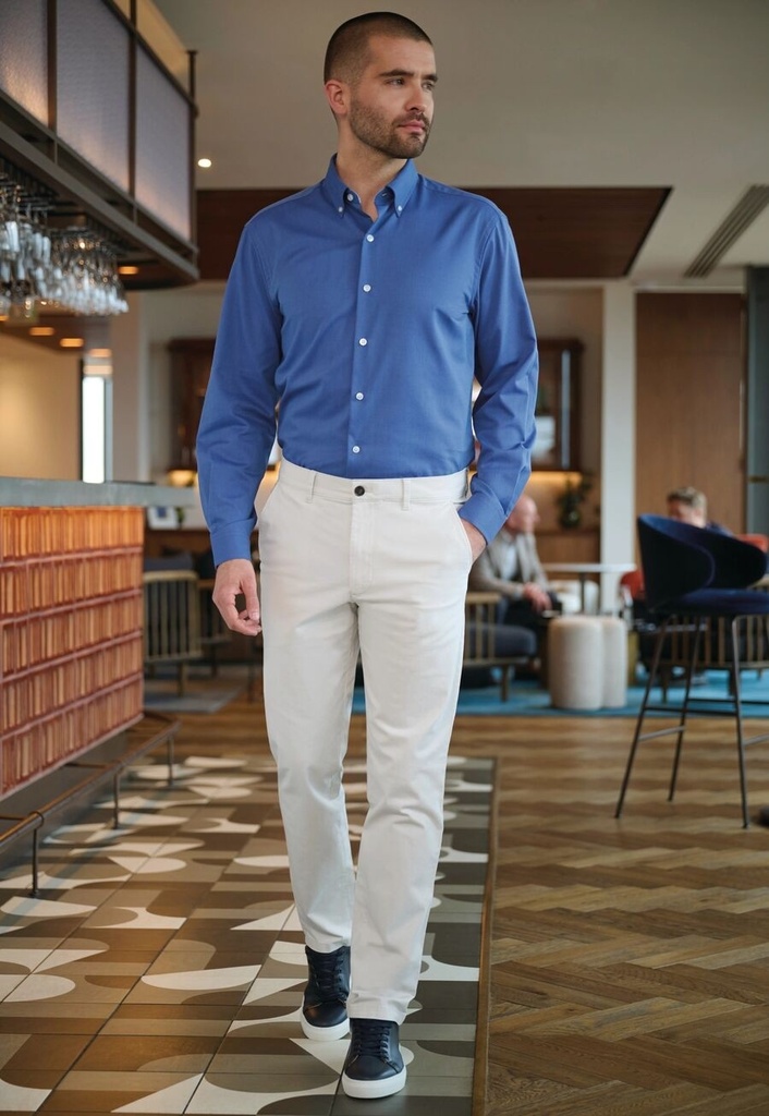 Leo Slim Fit Chino-Stone