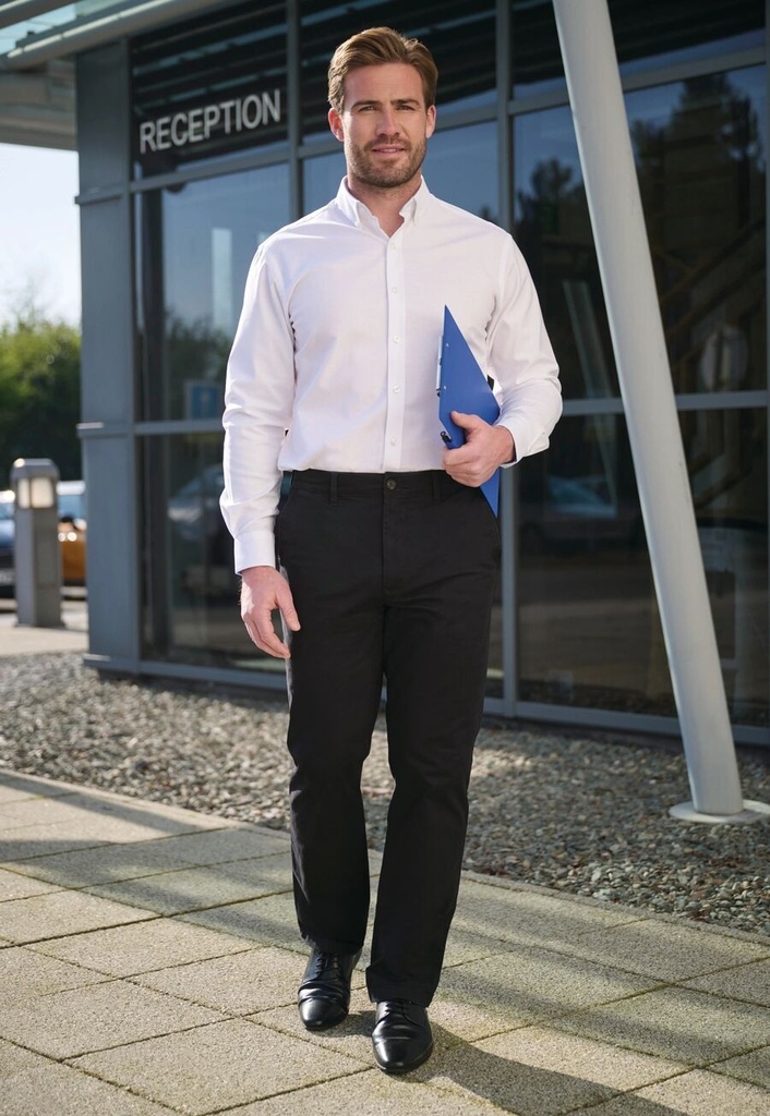 Leo Classic Fit Chino-Black