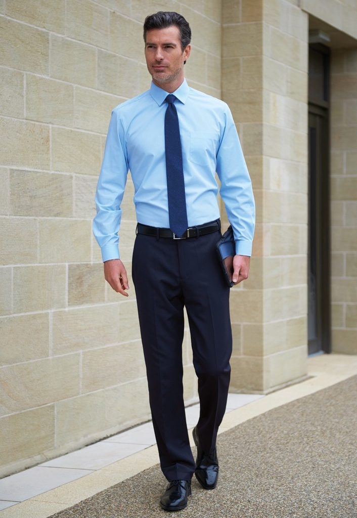 Apollo Tailored Fit Trouser-Navy