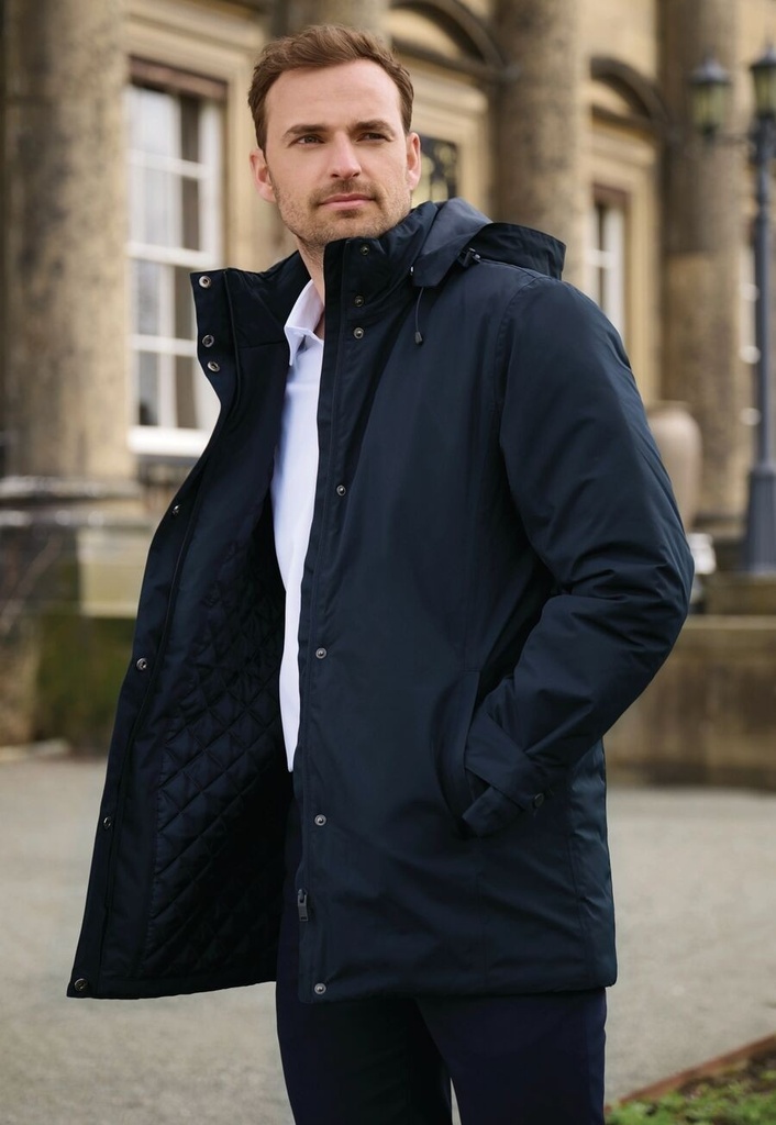 Midland Padded Raincoat-Navy