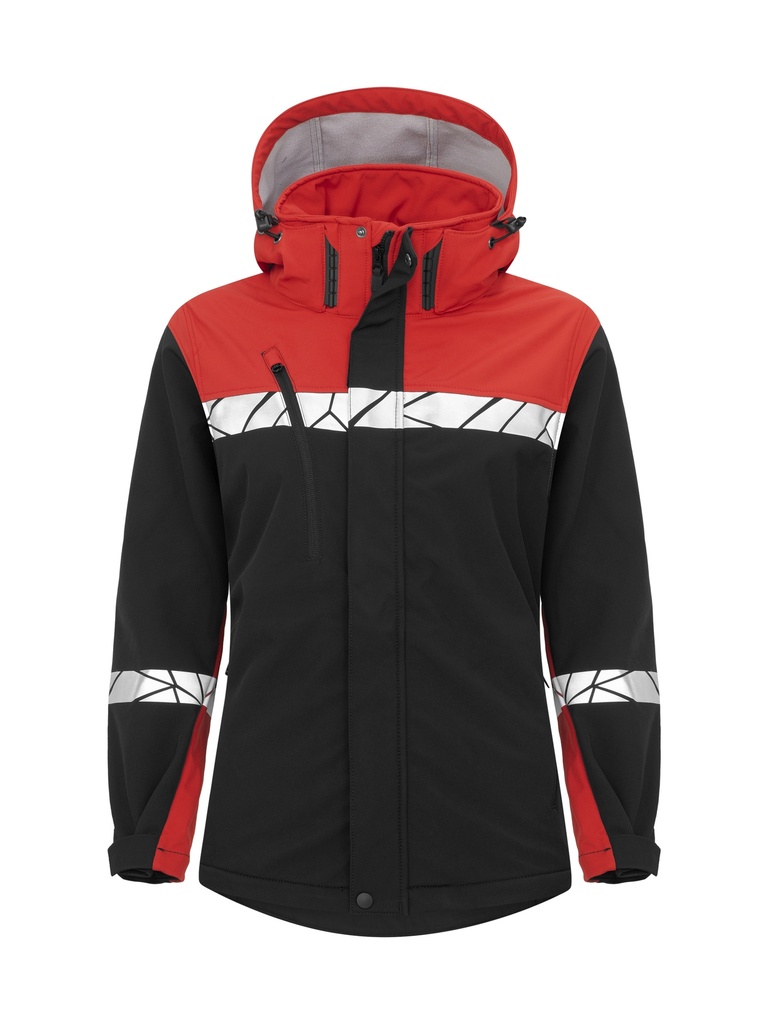 7417 SOFTSHELL JACKET WOMEN 7417 SOFTSHELL JACKET WOMEN 9910-VIZ-Black/Red