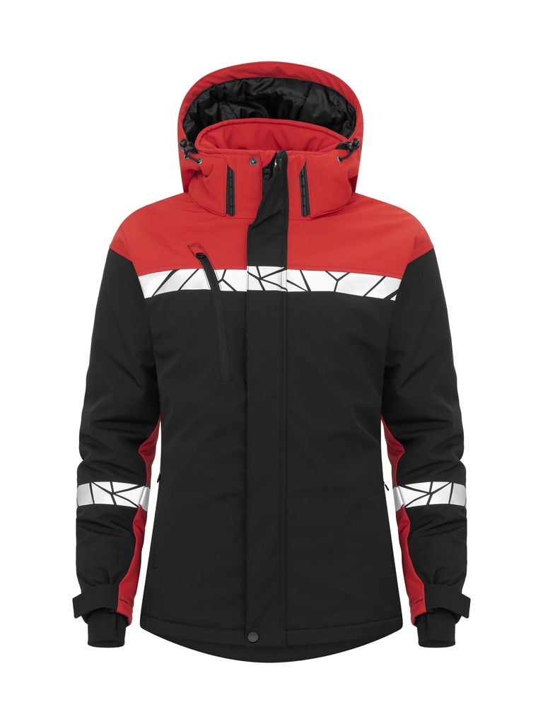 7418 SOFTSHELL JACKET PADDED, WOMEN 7418 SOFTSHELL JACKET PADDED, WOMEN 9910-VIZ-Black/Red