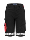 7514 WORK SHORTS, WOMEN-Black/Red