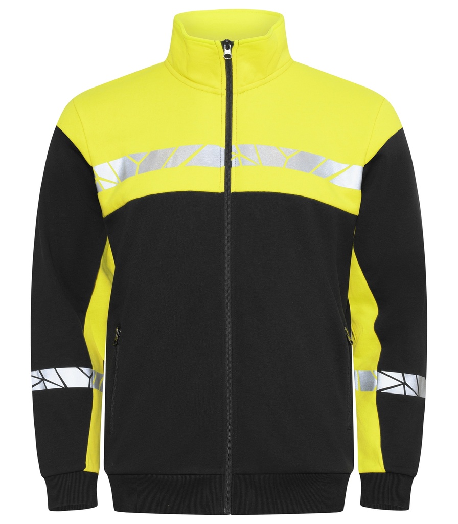 7103 SWEATSHIRT ZIP 7103 SWEATSHIRT ZIP 9910-VIZ-Black/Yellow