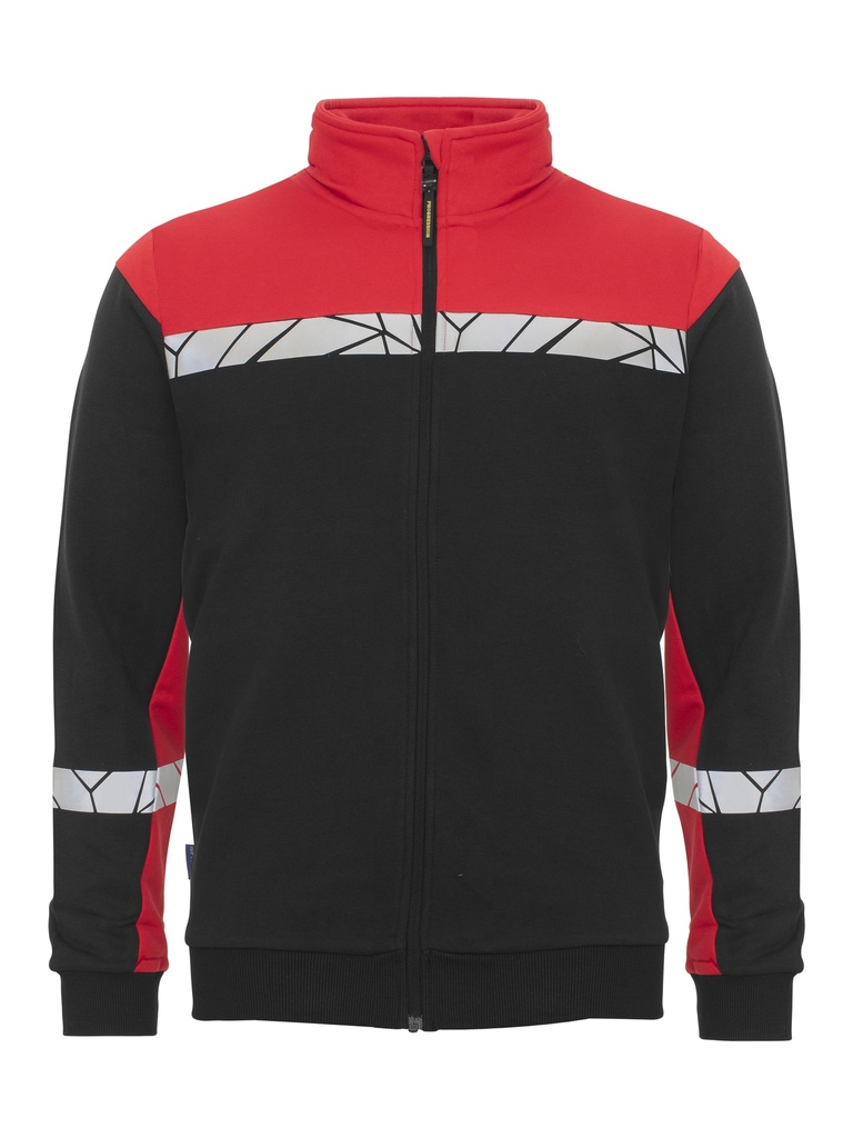 7103 SWEATSHIRT ZIP 7103 SWEATSHIRT ZIP 9910-VIZ-Black/Red