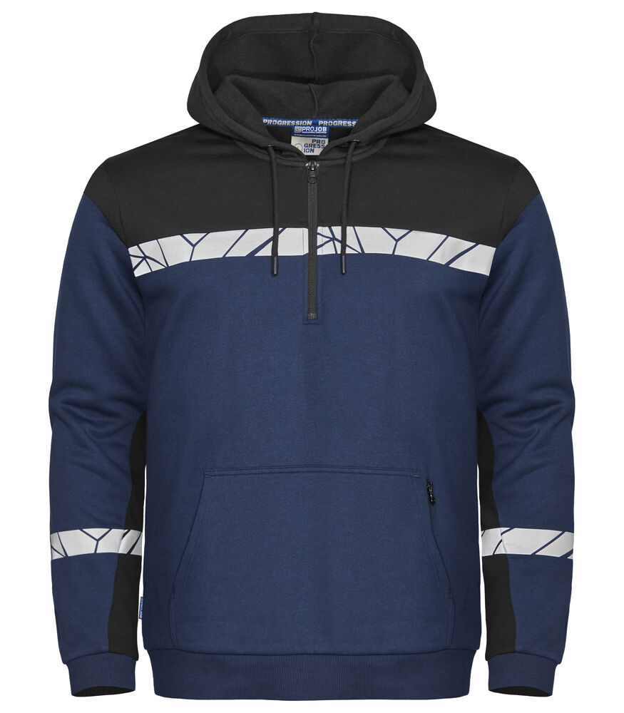 7104 HOODJACKET 1/2 ZIP 7104 HOODJACKET 1/2 ZIP 9910-VIZ-Navy/Black