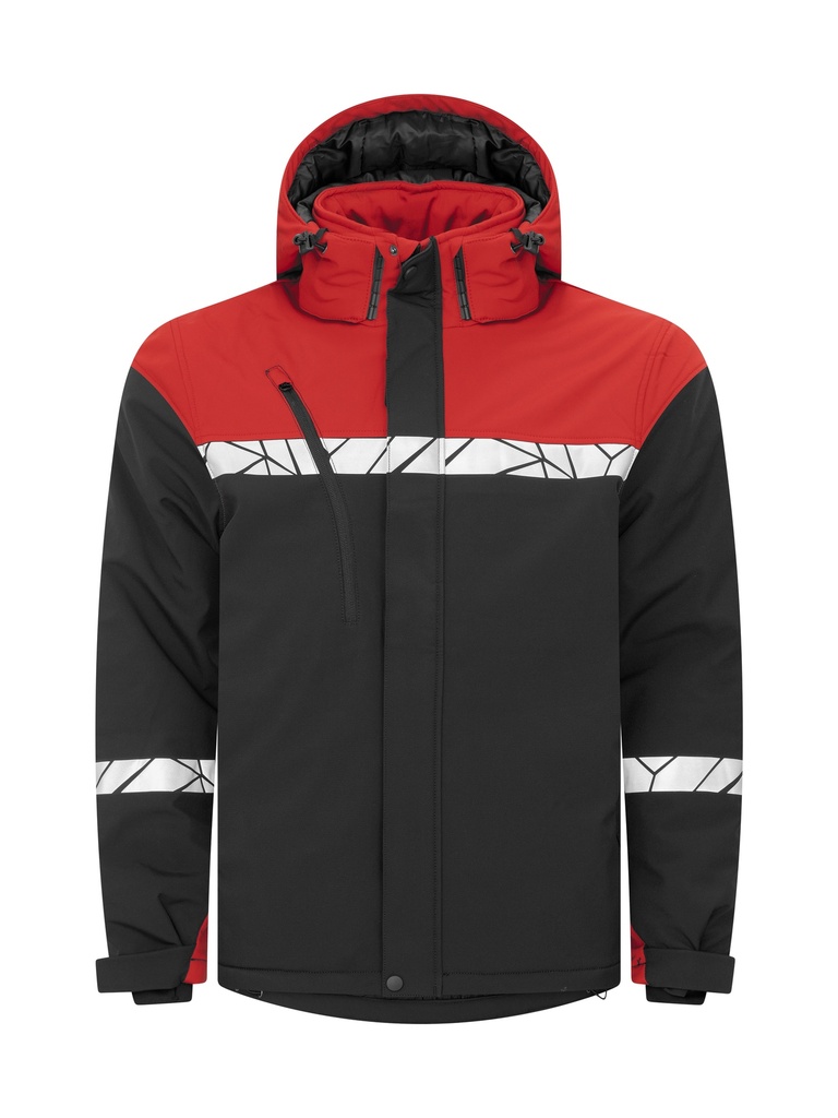 7413 SOFTSHELL JACKET, PADDED 7413 SOFTSHELL JACKET, PADDED 9910-VIZ-Black/Red