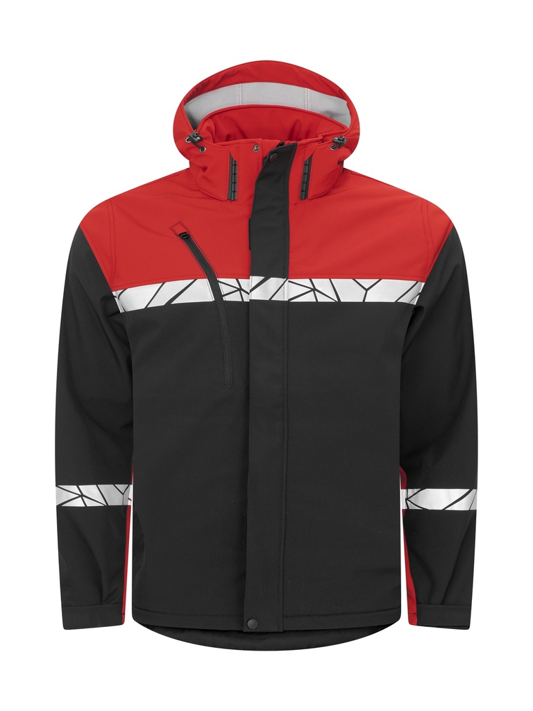 7400 SOFTSHELL JACKET 7400 SOFTSHELL JACKET 9910-VIZ-Black/Red