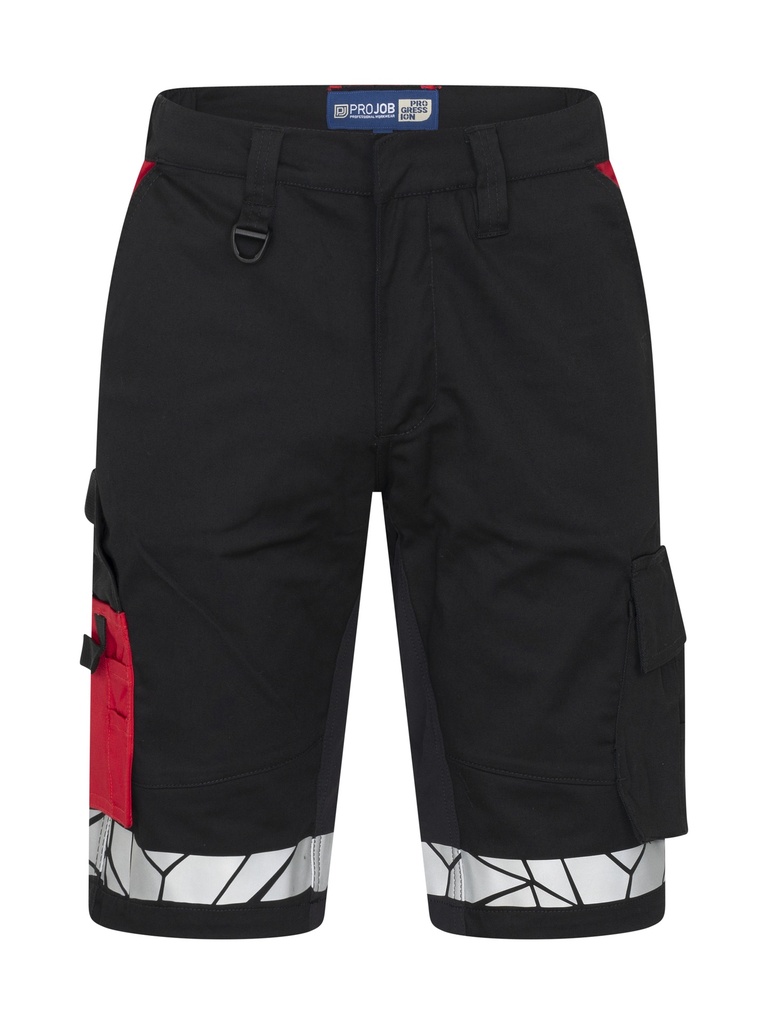 7510 WORK SHORTS-Black/Red