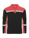 7004 PIQUE LONG SLEEVE 7004 PIQUE LONG SLEEVE 9910-VIZ-Black/Red