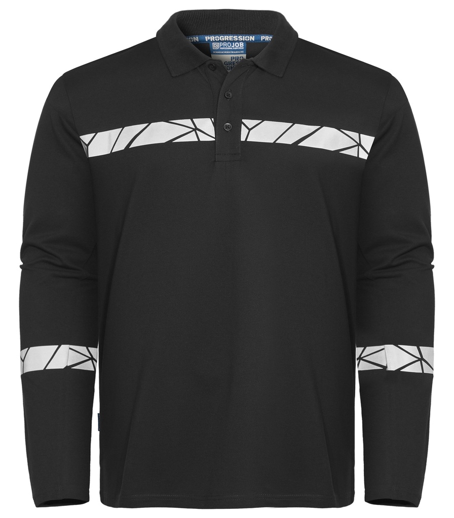 7004 PIQUE LONG SLEEVE 7004 PIQUE LONG SLEEVE 9910-VIZ-Black