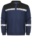 7100 POLO SWEATSHIRT 7100 POLO SWEATSHIRT 9910-VIZ-Navy/Black