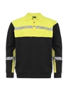 7100 POLO SWEATSHIRT 7100 POLO SWEATSHIRT 9910-VIZ-Black/Yellow