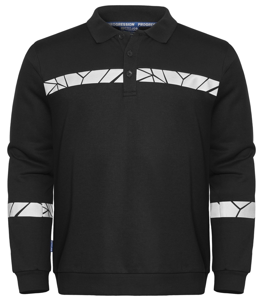 7100 POLO SWEATSHIRT 7100 POLO SWEATSHIRT 9910-VIZ-Black