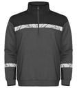 7102 SWEATSHIRT 1/2 ZIP 7102 SWEATSHIRT 1/2 ZIP 9910-VIZ-Grey/Black