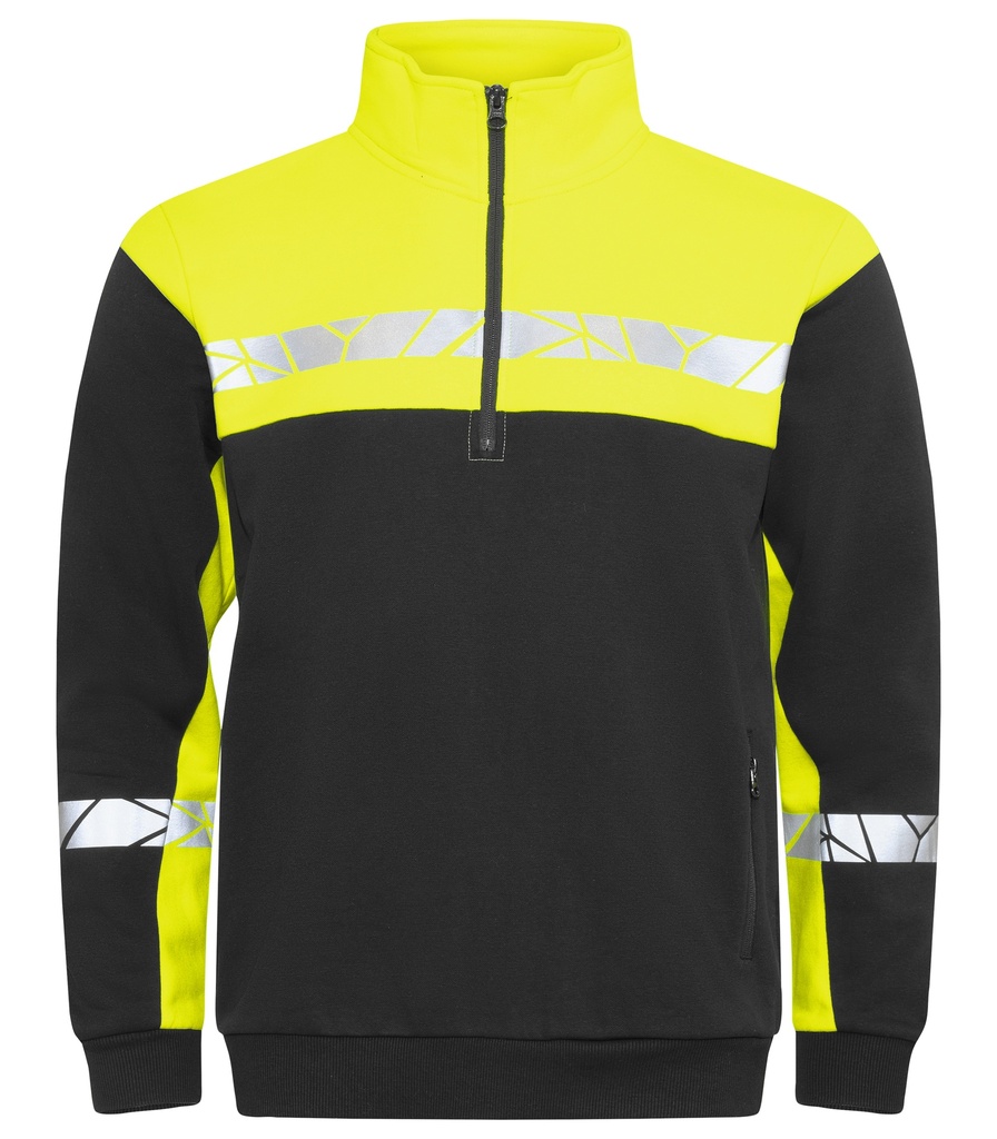 7102 SWEATSHIRT 1/2 ZIP 7102 SWEATSHIRT 1/2 ZIP 9910-VIZ-Black/Yellow