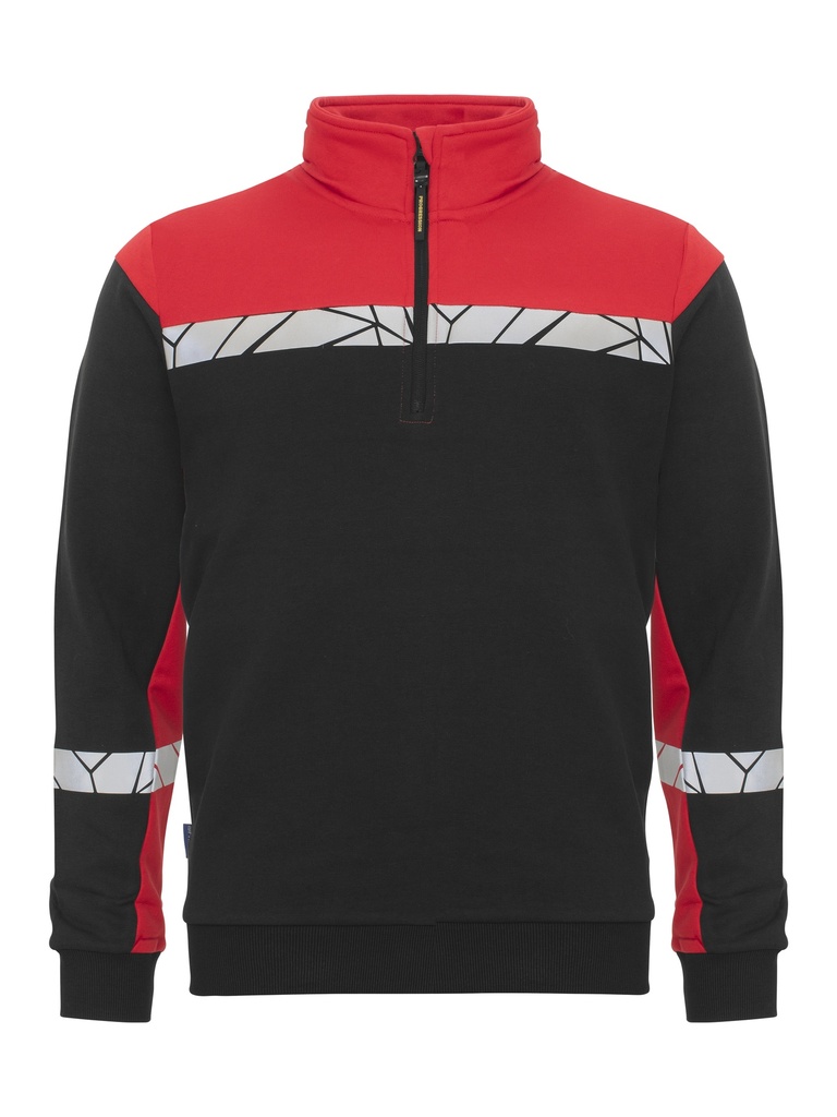 7102 SWEATSHIRT 1/2 ZIP 7102 SWEATSHIRT 1/2 ZIP 9910-VIZ-Black/Red