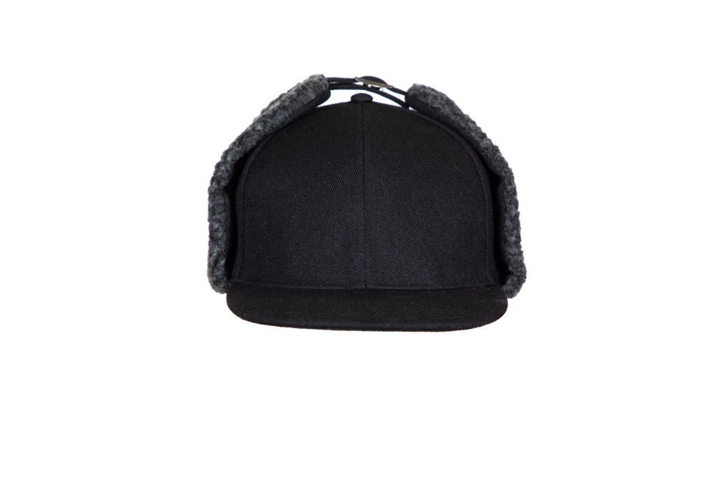 9082 CAP WITH EAR FLAPS (Black)