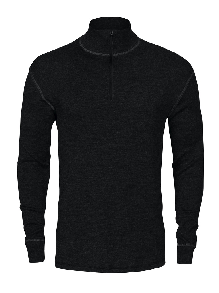 3107 UNDERSHIRT POLO, WOOL (Black)