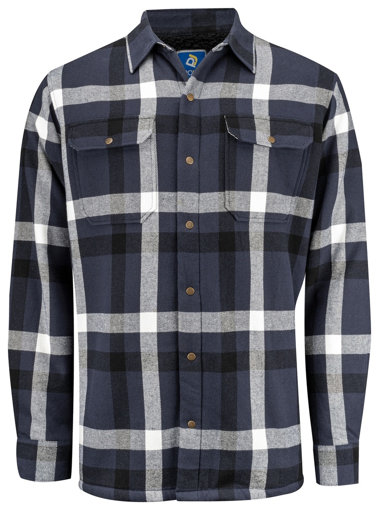5213 LINED FLANNEL SHIRT (Navy Check)