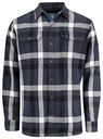 5213 LINED FLANNEL SHIRT (Navy Check)