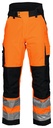 6514 PADDED WAISTPANTS EN ISO 20471 CLASS 2 (Orange/Black)