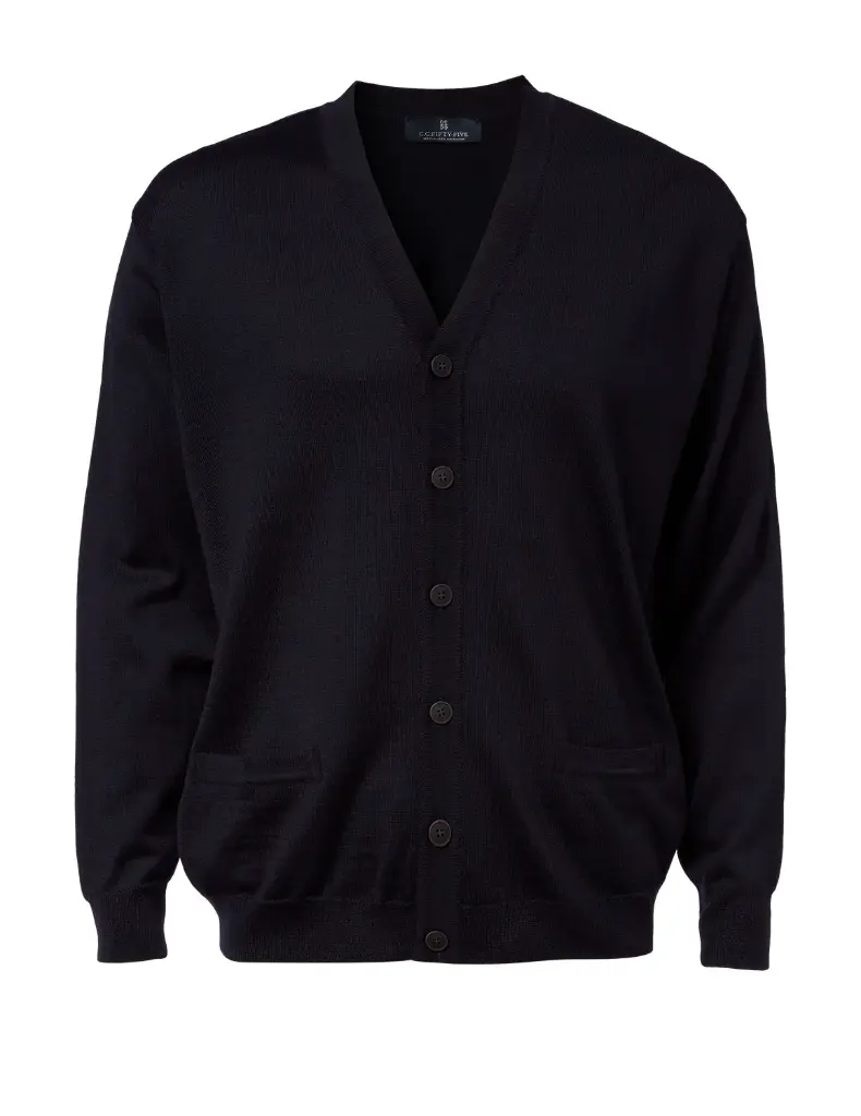 Copenhagen Men´s Cardigan Reg. V-Neck, buttons (Navy)