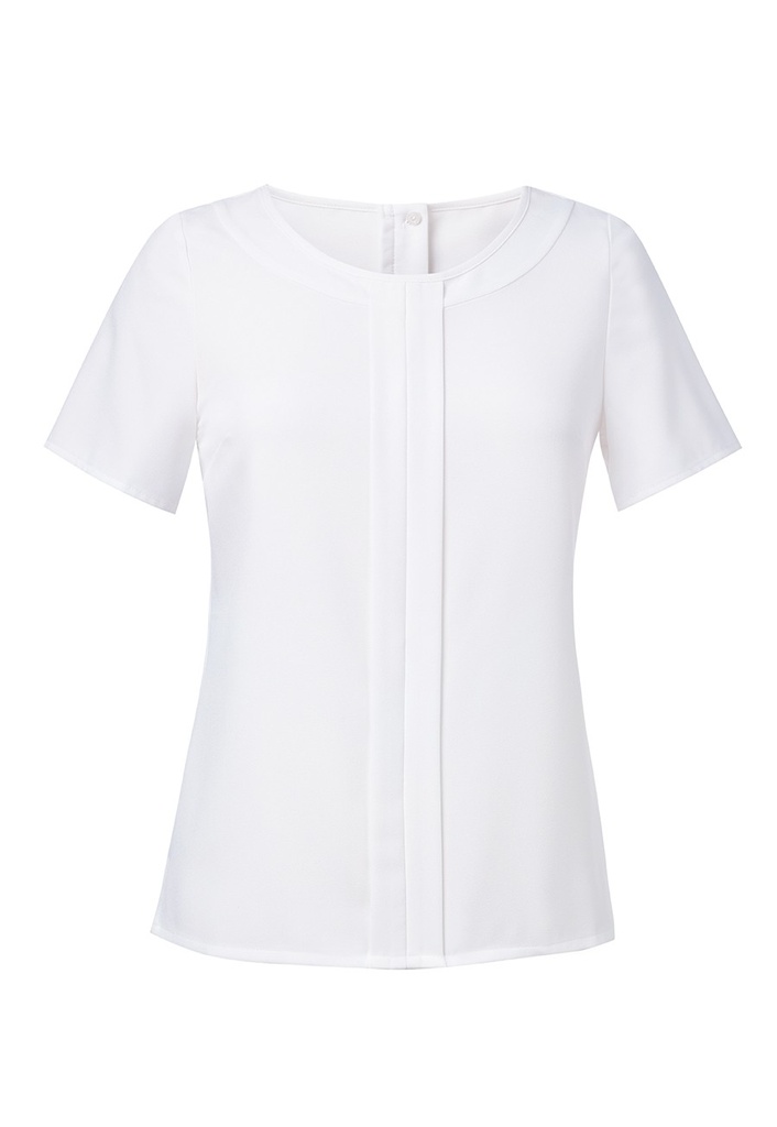 Felina S/S Crepe Blouse (White)