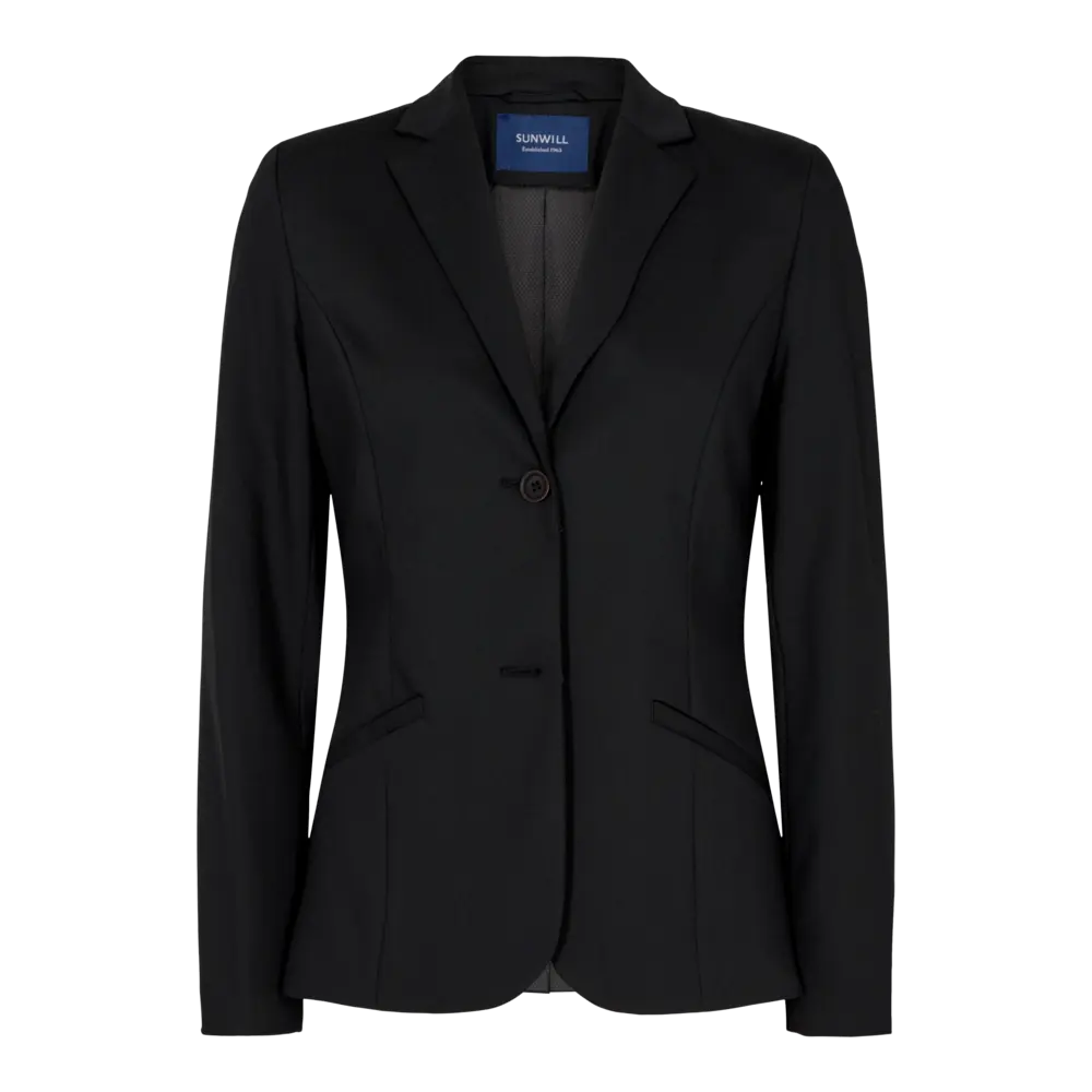 Women's Regular Fit Traveller Blazer (Black)