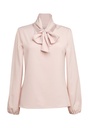 Andria L/S Tie Neck Blouse (Nude)