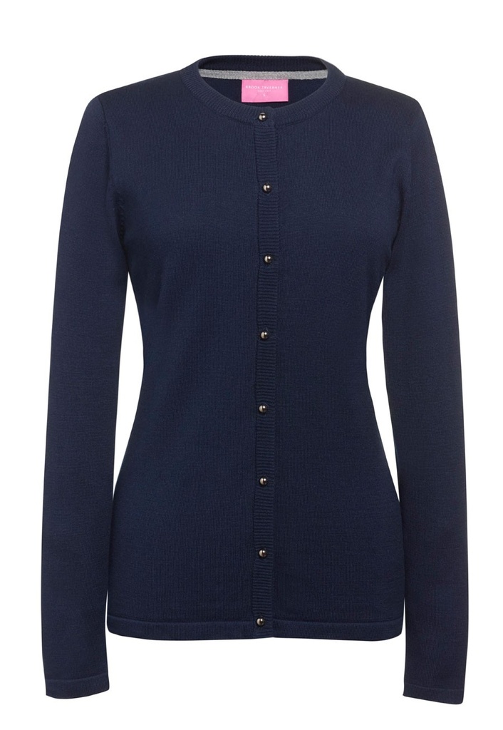 Seattle Crew-neck Cardigan - Navy