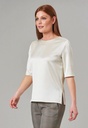 Ravenna 1/2 Sleeve Blouse (Cream)