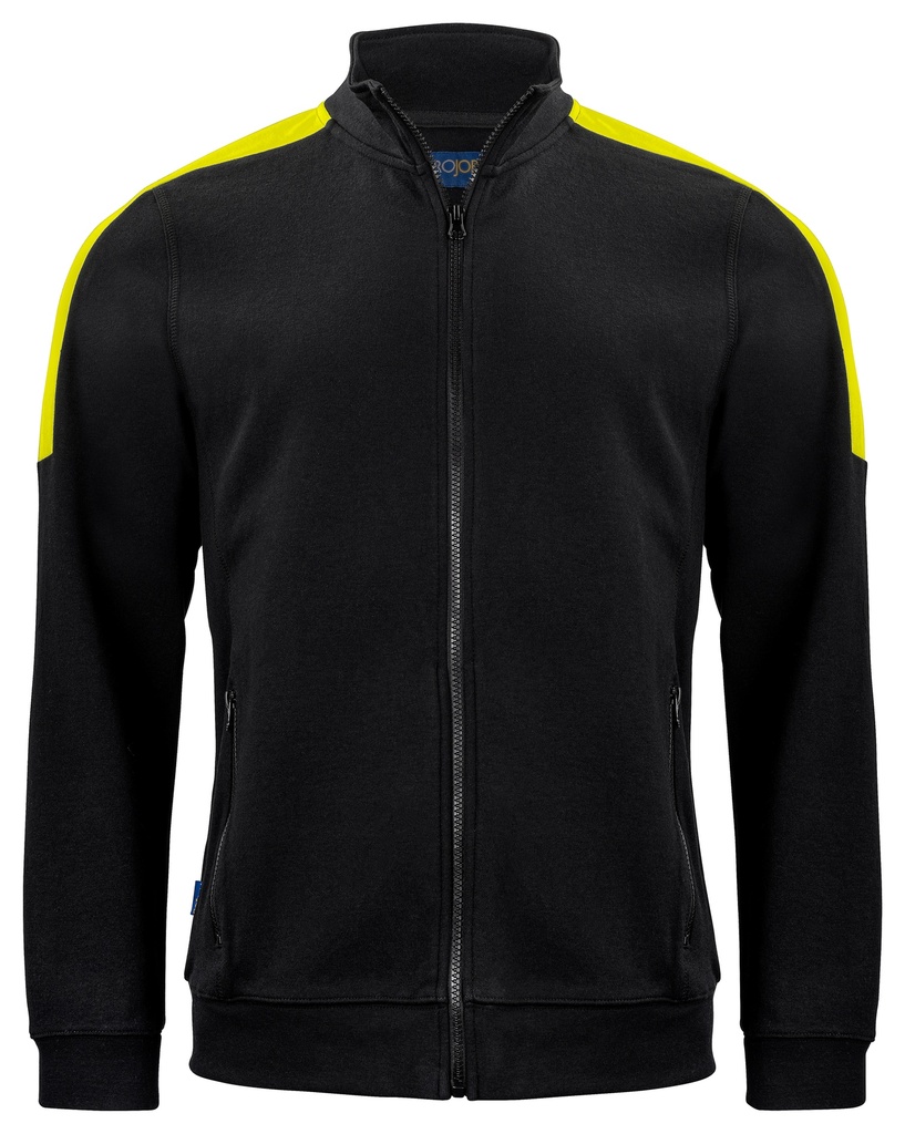 2129 Sweatshirt Full Zip BLACK/YELLOW