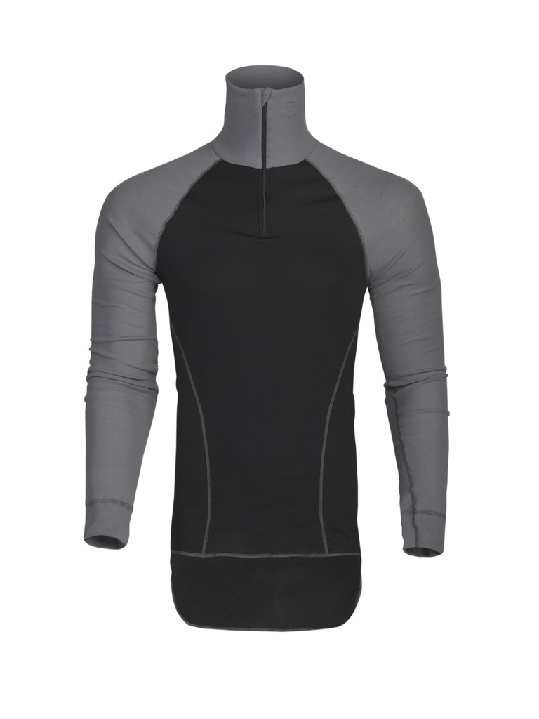 3103 POLO WITH ZIP LIGHT GREY XS BLACK
