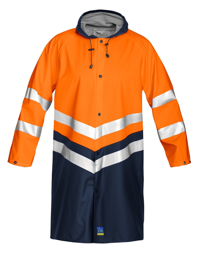 6403 Rainjacket HV Orange/Grey CL.3