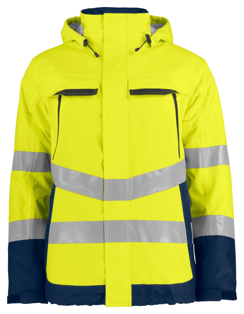 6441 Padded Functional Jacket HV Yellow/Navy 