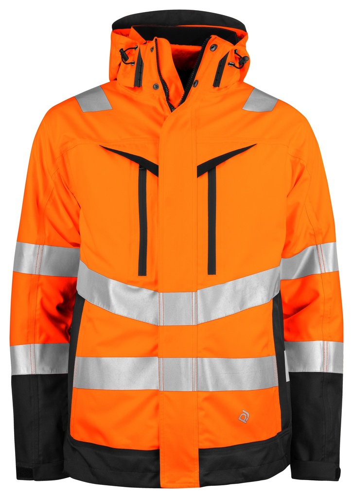 6445 Jacket 3-1 HV Orange/Black