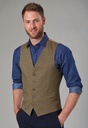 Emilio Check Waistcoat-Green Chk