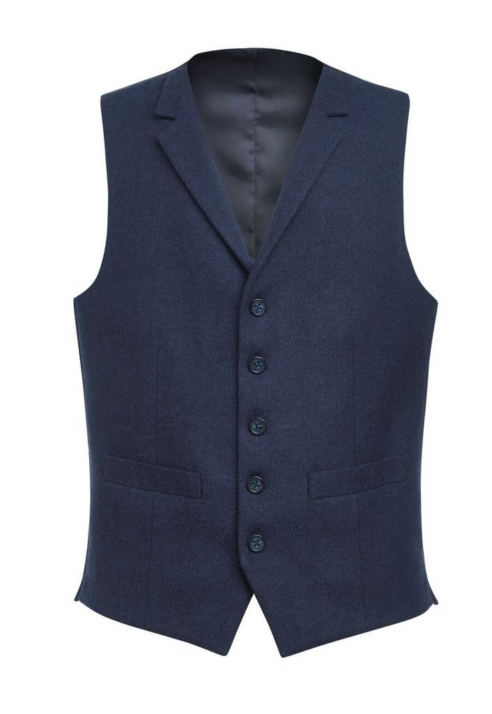Rockwood Tweed Waistcoat-Navy H/B