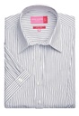 Pescara Ladies' S/S Blouse-White/grey