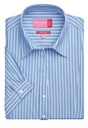 Pescara Ladies' S/S Blouse-Blue/White