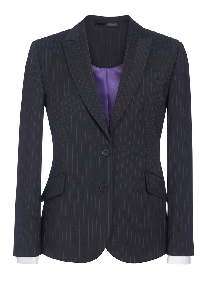 Novara Tailored Fit Jacket-Char P/Str