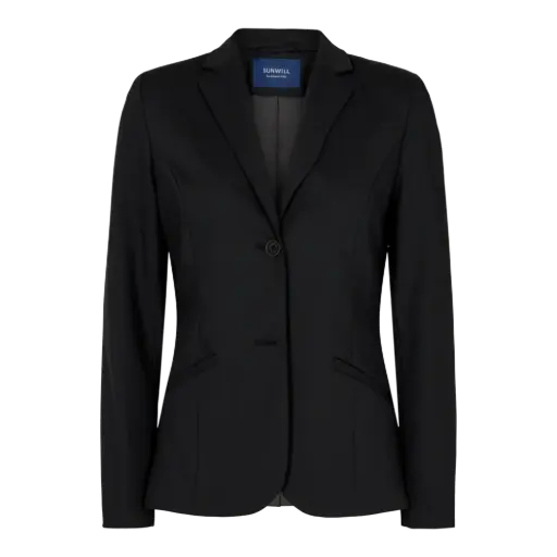 Women's Regular Fit Traveller Blazer (Black)