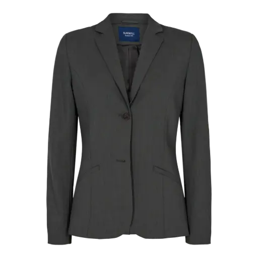 Women's Regular Fit Traveller Blazer (Dark Grey)