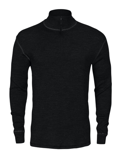 3107 UNDERSHIRT POLO, WOOL (Black)